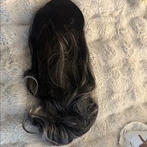 Source Unknown Black and Gray Hair Wig